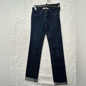 J Brand Dark Wash Cuffed Jeans Four‎ way Stretch Womens Size 23.
